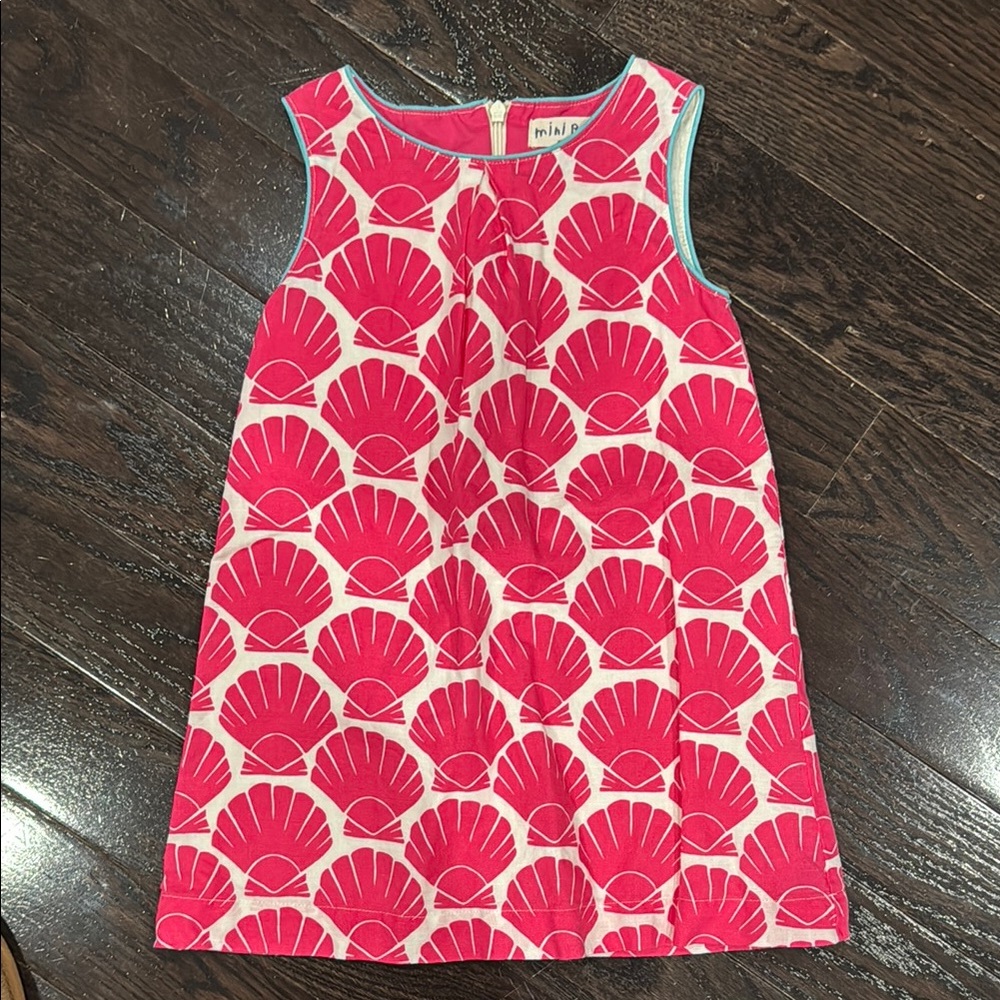 Pink and White Shell Pattern Dress